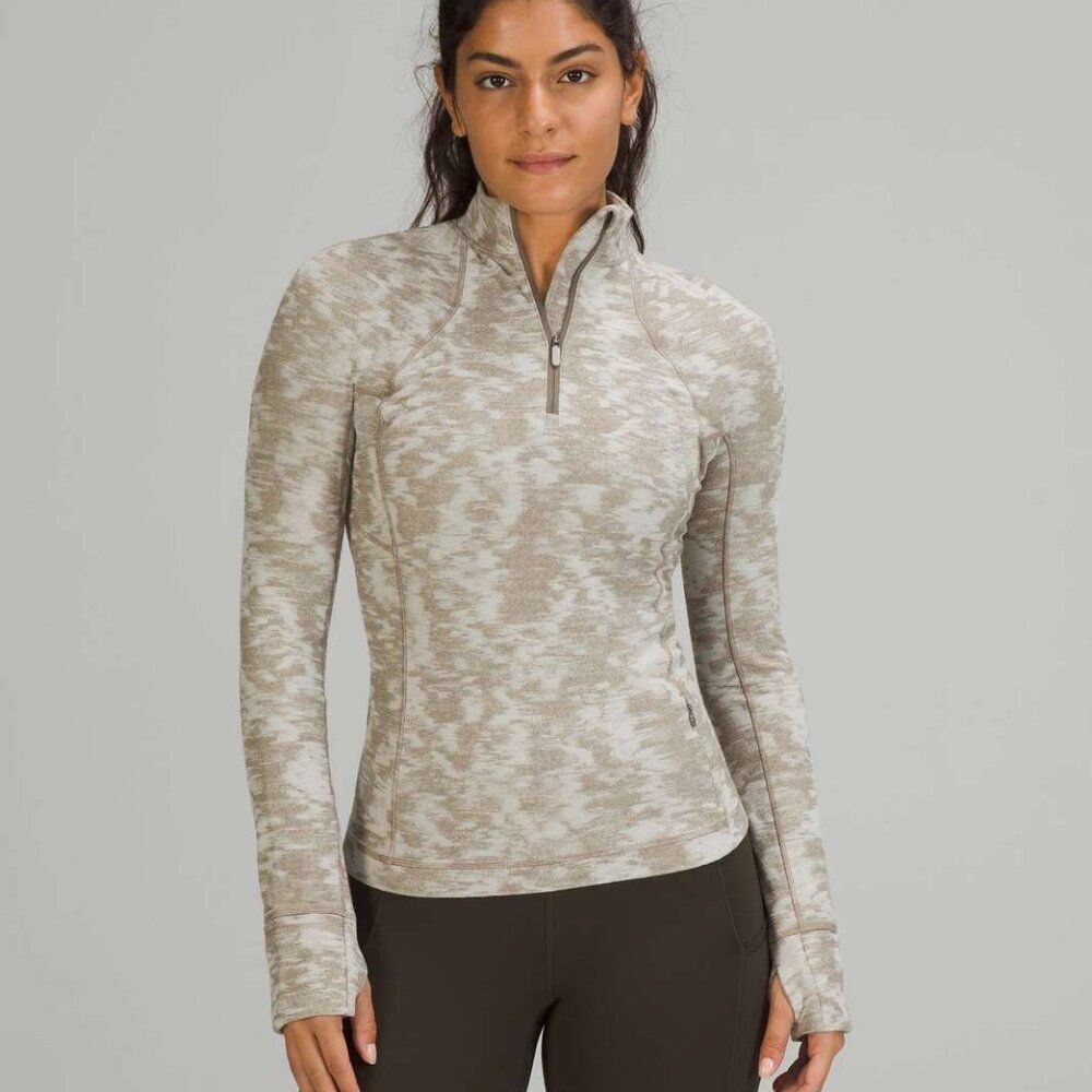 Lululemon Its Rulu Run Half-Zip White Opal Data Rush 8 - Picture 1 of 12